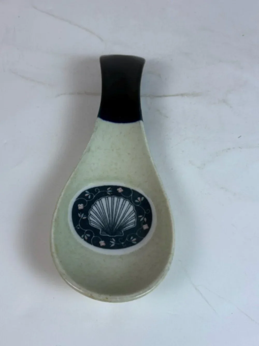 Vintage Otagiri Sea Shell Ocean Stoneware Spoon Rest – Coastal Nautical Kitchen